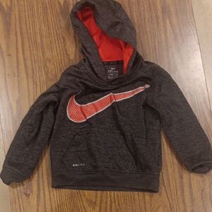 Nike Kids Charcoal and Crimson 3T Hoodie